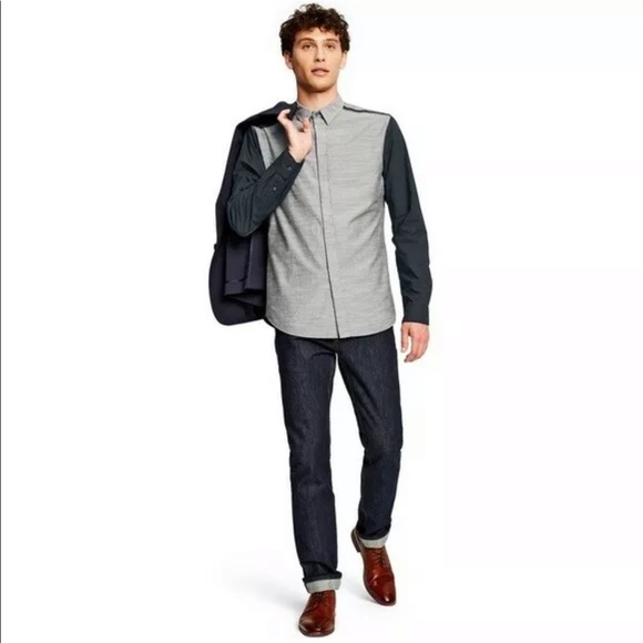 NWT Phillip Lim - Men’s versatile heather gray and black shirt - Picture 2 of 11